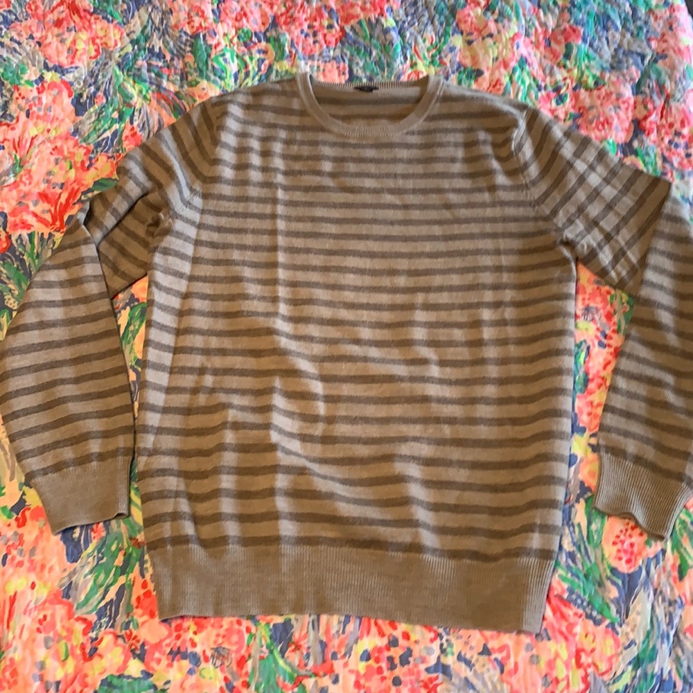 Merino wool J Crew striped sweater